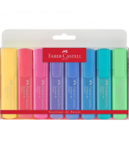 Highlighter Textliner 46 Pastell, 8er Etui - Faber-Castell