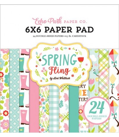 Scrapbooking Papier Spring Fling, 15x15cm - Echo Park