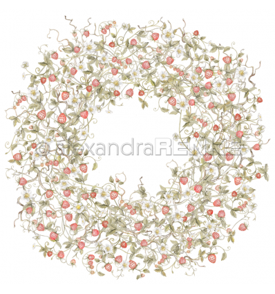 Scrapbooking Papier Waldbeeren Kranz - Alexandra Renke