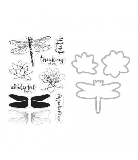 Color Layering Clear Stamps & Stanzschablonen Dragonfly - Hero Arts