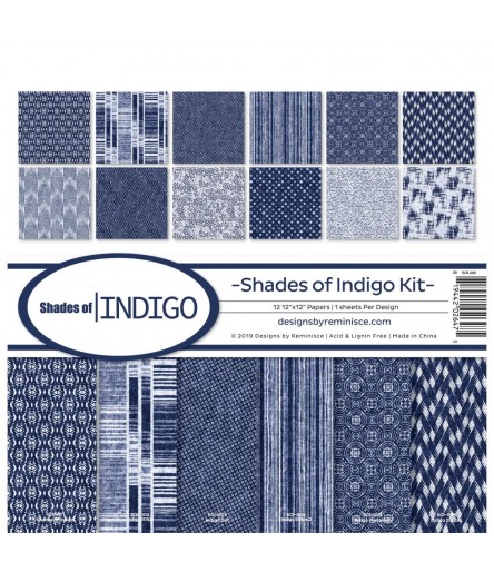 Scrapbooking Papier Shades of Indigo - Reminisce