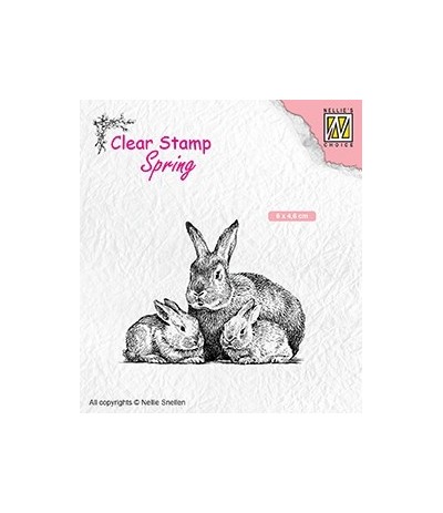 Clear Stamp Rabbit Family - Nellie Snellen
