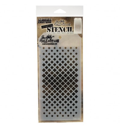 Stencil Schablone Gradient Square Layering - Tim Holtz