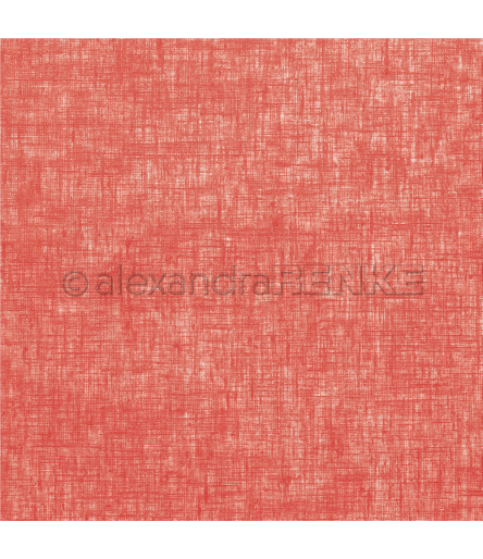 Scrapbooking Papier Leinen erdbeerrot - Alexandra Renke