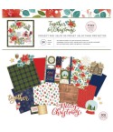 Scrapbooking Papier Together for Christmas, Project Pad, 12" x 12" - Pink Paislee