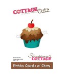 Stanzschablone Birthday Cupcake with Cherry - Cottage Cutz