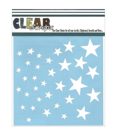 Stencil Schablone Stars - Clear Scraps