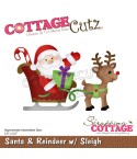Stanzschablone Santa & Reindeer with Sleigh - Cottage Cutz