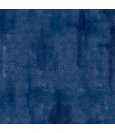 Scrapbooking Papier Herbst wildes Blau - Alexandra Renke
