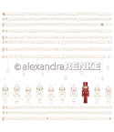 Scrapbooking Papier Nussknacker mit Noten  - Alexandra Renke