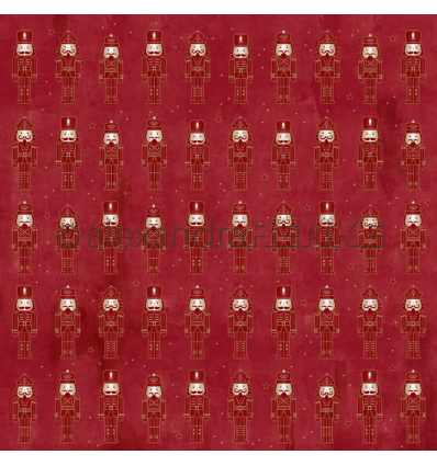 Scrapbooking Papier Nussknacker Rot  - Alexandra Renke