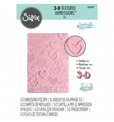 3D Prägeschablone Hearts - Sizzix