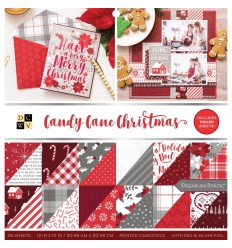 Scrapbooking Papier Candy Cane Christmas, 12" x 12" - DCWV