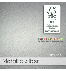 Scrapbooking Papier in metallic silber, 1 Stk. - FK