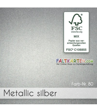 Scrapbooking Papier in metallic silber, 1 Stk. - FK
