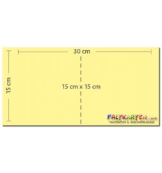 Doppelkarten in elfenbein 15.0 x 15.0 cm, 25 Stk. -F K