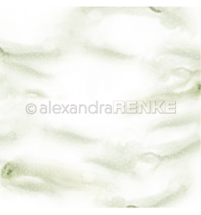 Scrapbooking Papier Mimis Schneegestöber grün - Alexandra Renke