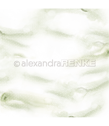 Scrapbooking Papier Mimis Schneegestöber grün - Alexandra Renke
