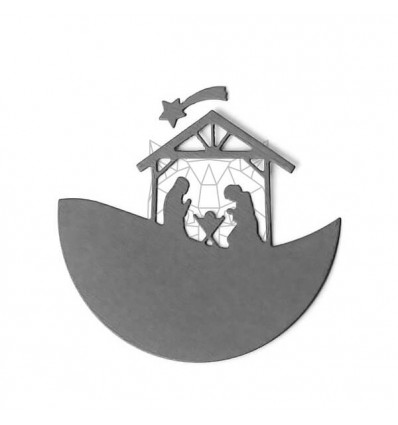 Stanzschablone Panorama Krippe - Charlie und Paulchen