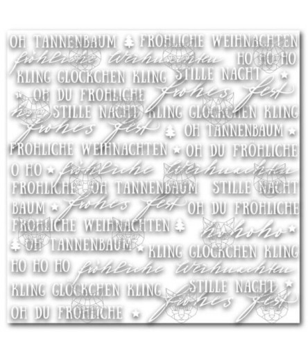 Prägeschablone Weihnachtstext - Charlie & Paulchen