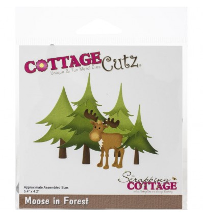 Stanzschablone Moose in Forest - Cottage Cutz