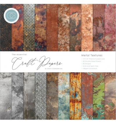 Scrapbooking Papier Metal Textures - Craft Consortium