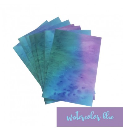 Vinylfolie Watercolor blau, A4 - Plottermarie