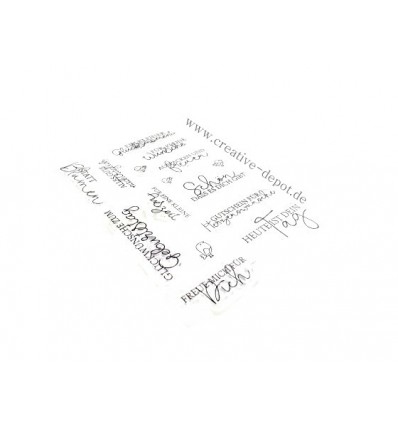 Clear Stamp Set Geschwungene Grüsse Klassisch II - Creative Depot