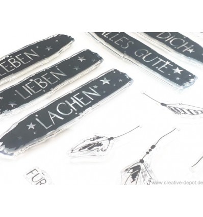 Clear Stamp Set "Grüsse Banner" - Creative Depot