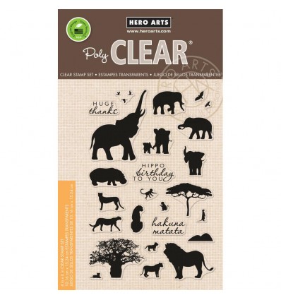 Clear Stamps Safari Huge Thanks - Hero Arts