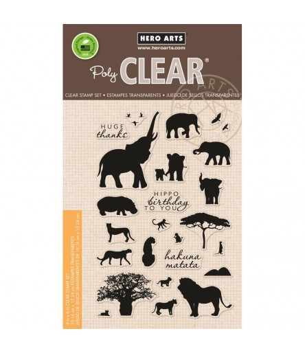 Clear Stamps Safari Huge Thanks - Hero Arts