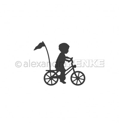 Stanzschablone Kind auf Fahrrad - Alexandra Renke