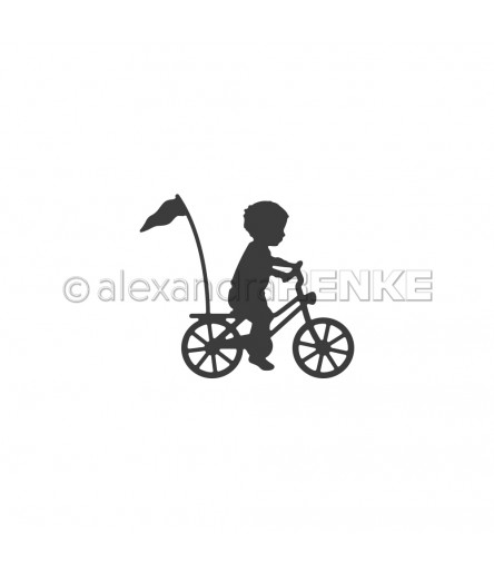 Stanzschablone Kind auf Fahrrad - Alexandra Renke