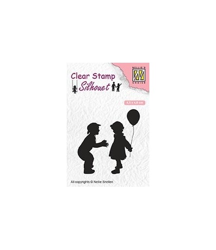 Clear Stamp Children with balloon - Nellie Snellen