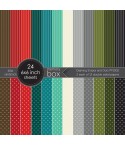 Scrapbooking Papier Dashing Stripes and Dots, 6"x6" - Memory Box