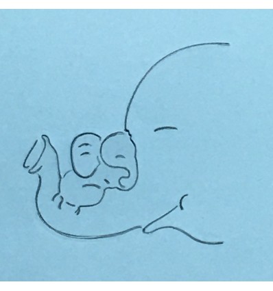 Stanzschablone Elefant mit Baby - Creative Depot