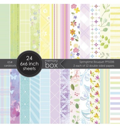 Scrapbooking Papier Springtime Bouquet, 6" - Memory Box
