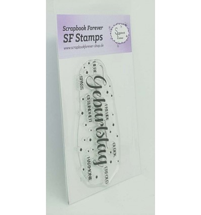Clear Stamp Geburtstag - Scrapbook Forever