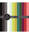 Scrapbooking Papier Garland Stripes and Dots, 6x6" - Memory Box