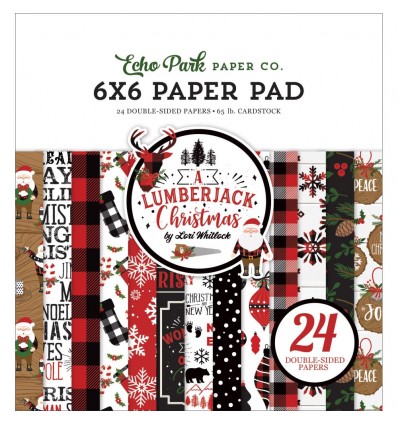 Scrapbooking Papier Lumberjack Christmas, 6x6" - Echo Park