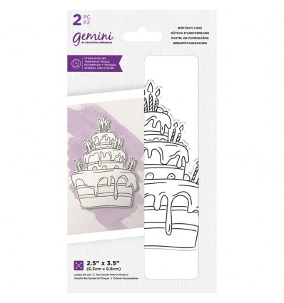 Clear Stamp & Stanzschablone Set Birthday Cake - Crafters Companion
