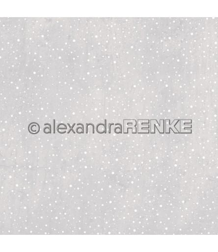 Scrapbooking Papier Schneegestöber helles grau - Alexandra Renke