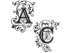 Individual Letters + monogram Rubber Stamps